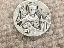 Load image into Gallery viewer, Saint Bernard Of Monjoux Silver Pendant And Chain