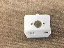 Load image into Gallery viewer, Peridot 14 K Yellow Gold Stud Earrings