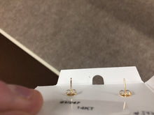Load image into Gallery viewer, Cultured Pearl Gold Earrings Four Millimeters