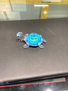 Blue Turtle Glass Figurine