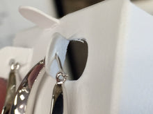 Load image into Gallery viewer, Silver Shell Hoop Earrings