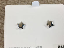 Load image into Gallery viewer, Silver Star Earrings