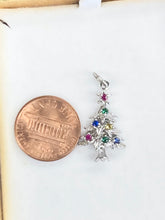 Load image into Gallery viewer, Silver Christmas Tree Charm