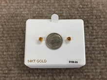 Load image into Gallery viewer, Citrine 14 K Yellow Gold Earrings 0 .46 Carat Weight
