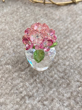 Load image into Gallery viewer, Pink Hydrangea Crystal Figurine