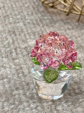 Load image into Gallery viewer, Pink Hydrangea Crystal Figurine