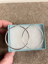 Load image into Gallery viewer, Silver Big Hoop Earrings