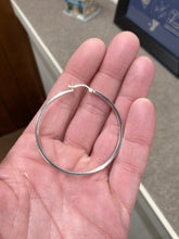 Load image into Gallery viewer, Silver Big Hoop Earrings