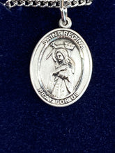 Load image into Gallery viewer, Saint Regina Silver Pendant With 18 Inch Silver Curb Chain Religous