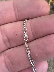 Saint Regina Silver Pendant With 18 Inch Silver Curb Chain Religous