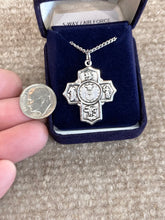 Load image into Gallery viewer, Five Way Devotion Medal With Chain Air Force Silver Religious