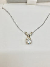 Load image into Gallery viewer, Diamond Pendant With Chain White Gold