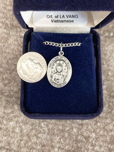 Our Lady Of La Vang Silver Pendant With Chain