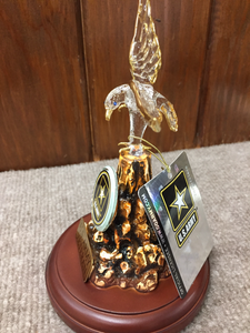 USA Army Veteran Glass Figurine