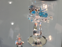 Load image into Gallery viewer, Blue Birds Bath Crystal Figurine