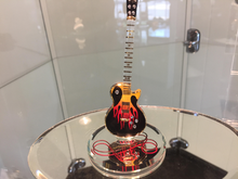 Load image into Gallery viewer, Guitar Heat Glass Figurine With Swarovski Crystals
