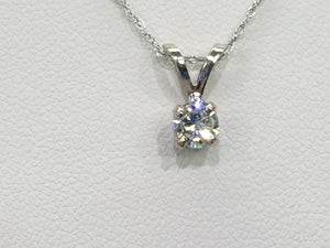 Diamond Pendant With Chain White Gold