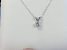 Load image into Gallery viewer, Diamond Pendant With Chain White Gold