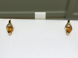 Gold Citrine Earrings