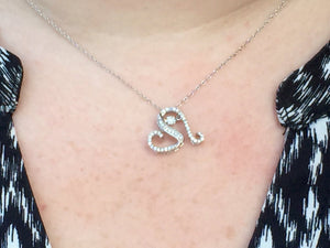 14 K White Gold Shimmer Diamond Heart Pendant