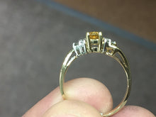 Load image into Gallery viewer, Yellow Sapphire And Diamond 14 K Yellow Gold Ring