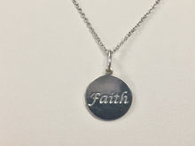 Cargar imagen en el visor de la galería, Sterling Silver And 14 K Gold Faith Charm With Cross Silver Chain Religious