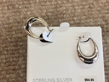 Load image into Gallery viewer, Sterling Silver Oval Hoop Earrings