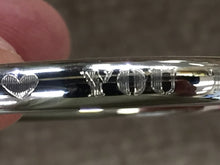 Load image into Gallery viewer, Silver Baby Bangle Bracelet Love You To The Moon And Back
