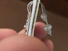 Load image into Gallery viewer, Sterling Silver Dangle Diamond Earrings