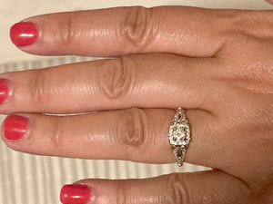 Diamond White Gold Engagement Ring Half Carat